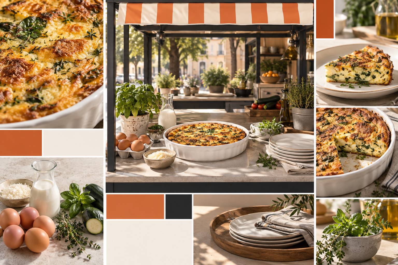 Illustration éditoriale du sujet : Frittata al Forno: La Ricetta Classica per un Piatto Semplice e Gustoso