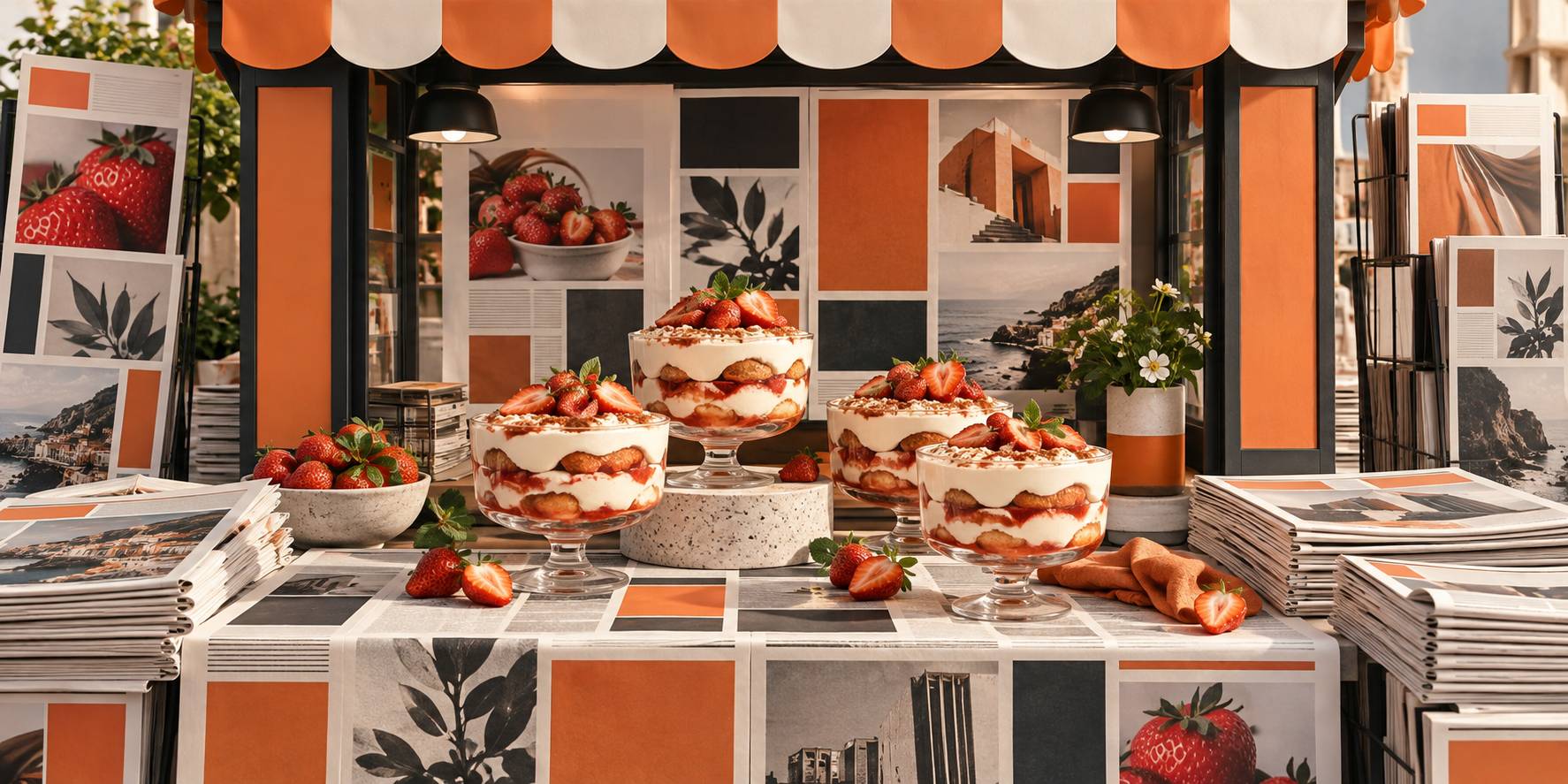 Illustration éditoriale du sujet : Il Tiramisù alle Fragole: una Ricetta Semplice e Deliziosa da Provare Subito