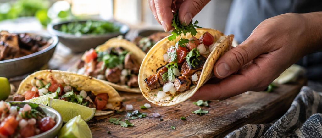 Plan de détail illustrant le sujet de l'article : Guida facile e gustosa per preparare i tacos perfetti a casa